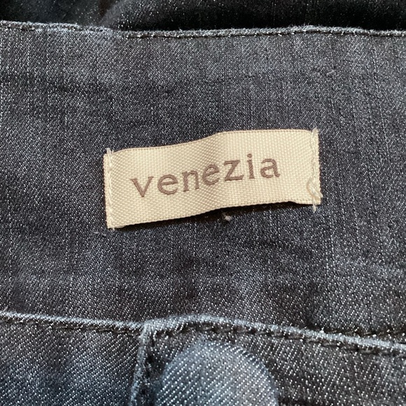 Venezia Navy Flare Jeans, Wide Leg, Stretch, Plus Size 28 - Picture 8 of 9